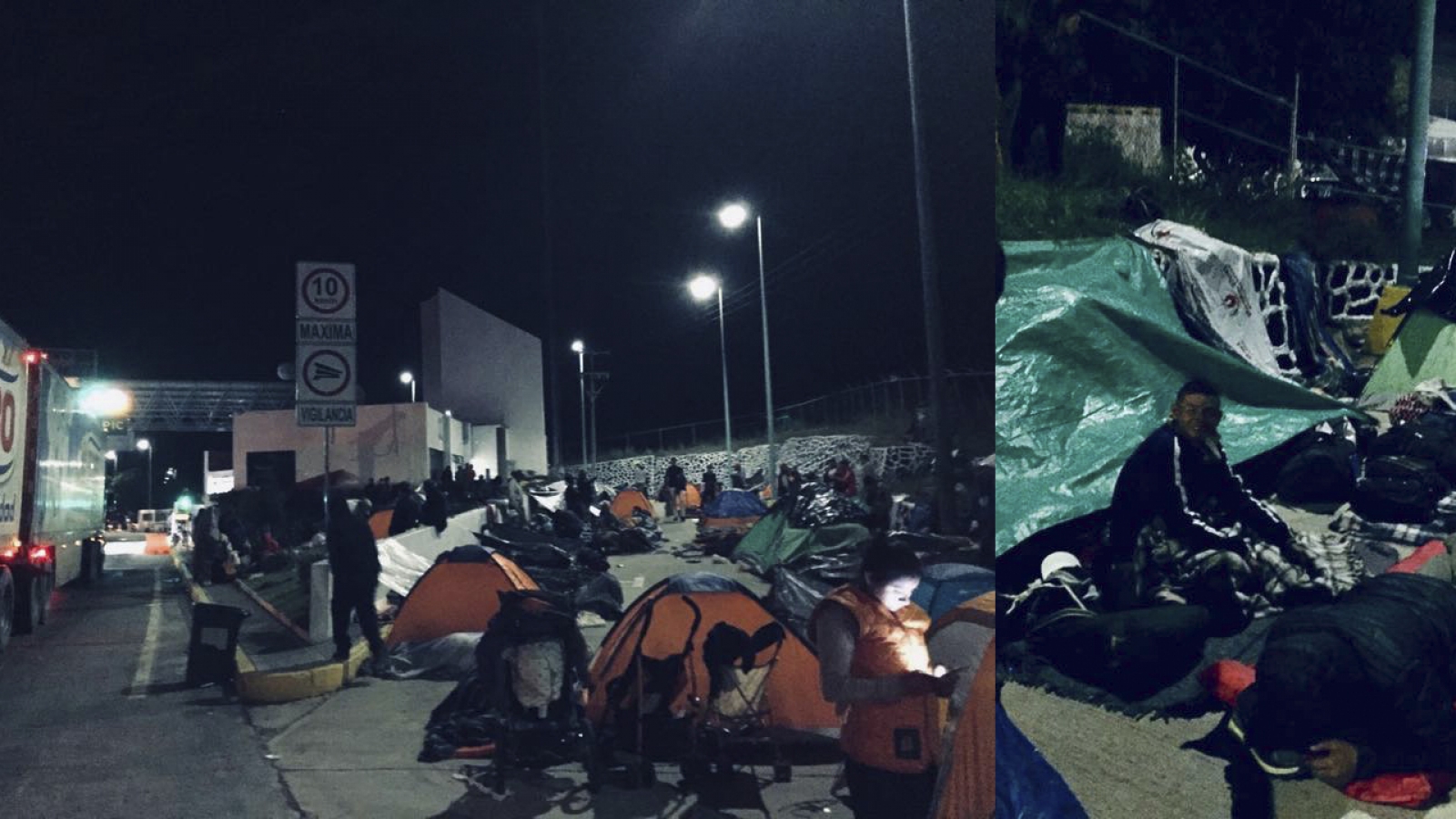 Duermen migrantes en la carretera, tras negativa del gobierno jalisciense